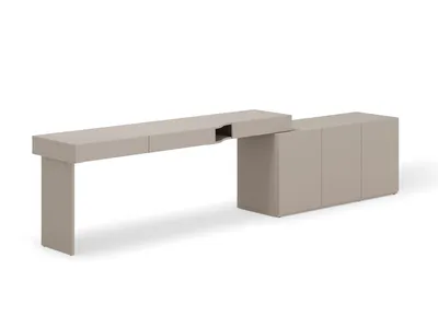 Zestaw biurko + komoda WOOW SET-04L - clay grey