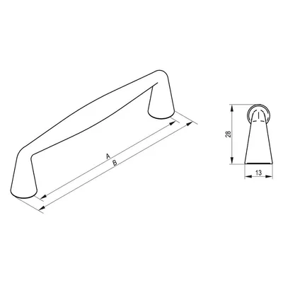 LINEA Uchwyt meblowy 128 znal złoty (II)