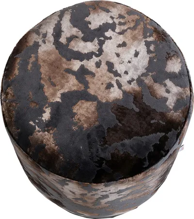 Puf okrągły CHERRY ASTORIA 36 cm - szary/czarny