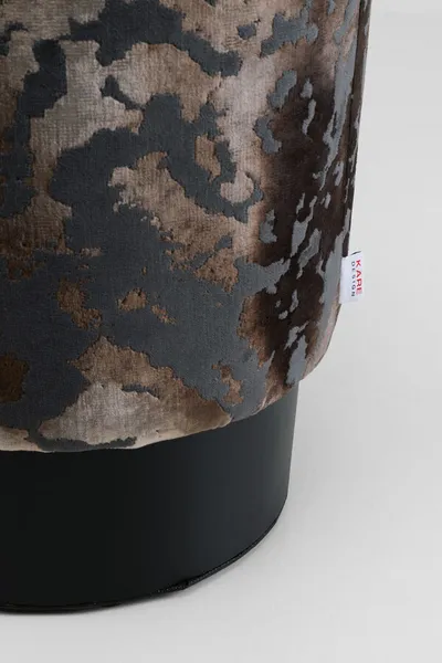 Puf okrągły CHERRY ASTORIA 36 cm - szary/czarny