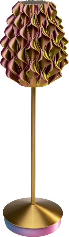 Lampa stołowa SWIRL - pomarańczowy/złoty