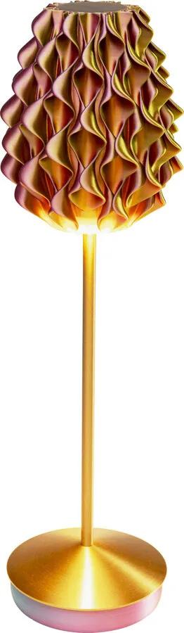 Lampa stołowa SWIRL - pomarańczowy/złoty