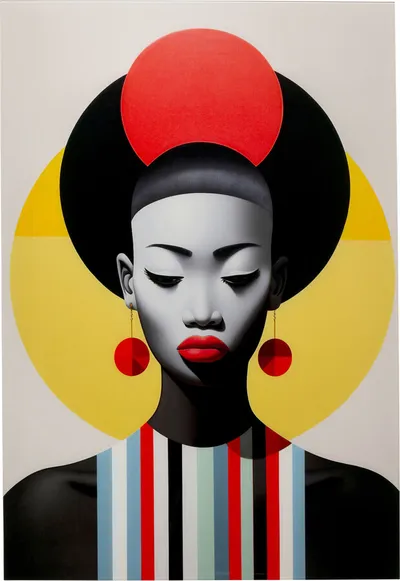 Obraz szklany MUSE RETRO LADY Red 80x120