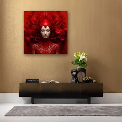 Obraz szklany MUSE RED 120x20
