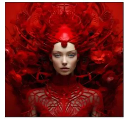 Obraz szklany MUSE RED 120x20