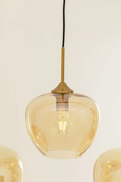 Lampa wisząca SPHERE AMBER 5 - bursztynowy