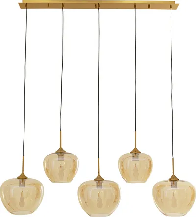 Lampa wisząca SPHERE AMBER 5 - bursztynowy
