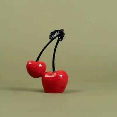 Dekoracja CHERRIES 16 cm - czerwony