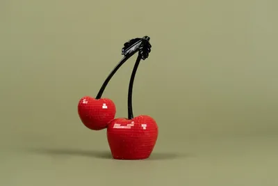 Dekoracja CHERRY SINGLE 19 cm - czerwony