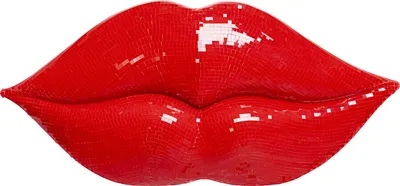 Dekoracja DISCO LIPS 59 cm - czerwony
