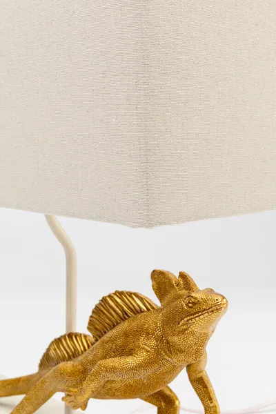 Lampa stołowa IGUANA - złoty/biały