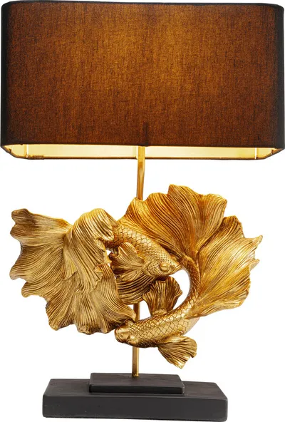 Lampa stołowa BETTA FISH - brązowy/złoty