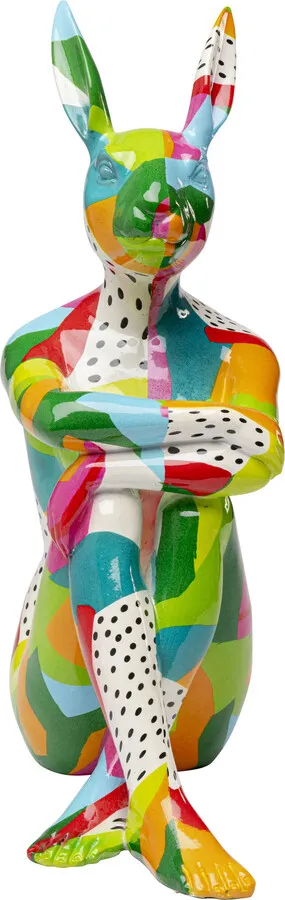Figurka dekoracyjna RABBIT GILLIE Abstract - wielokolorowy