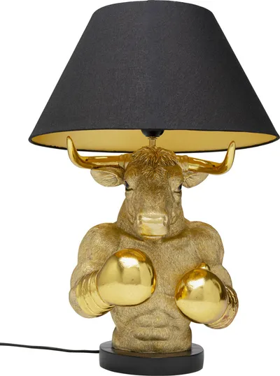 Lampa stołowa BOXER BULL - złoty/czarny