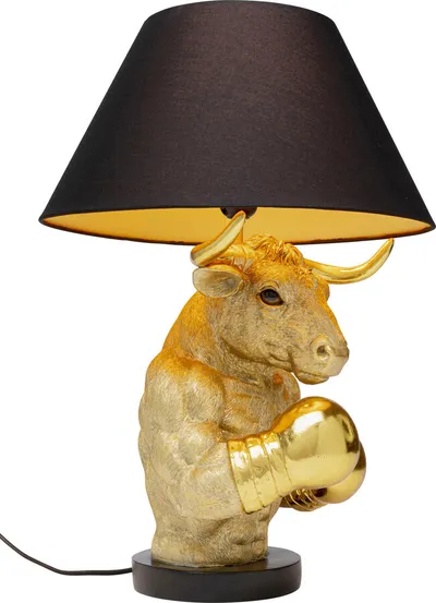 Lampa stołowa BOXER BULL - złoty/czarny