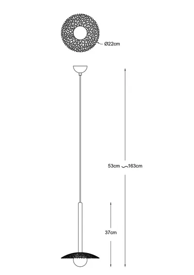 Lampa wisząca NICOSIA P0600-01C-F7AA - złoty