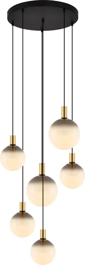 Lampa wisząca NUA DU31774/6L - czarny/złoty