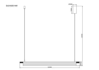 Lampa wisząca ARCUS DU31835/14W - złoty