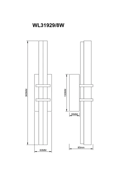 Kinkiet IGGLY 36 cm WL31929/8W - złoty