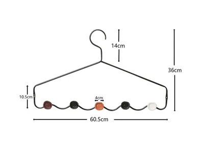 Wieszak ścienny HANGERS - czarny