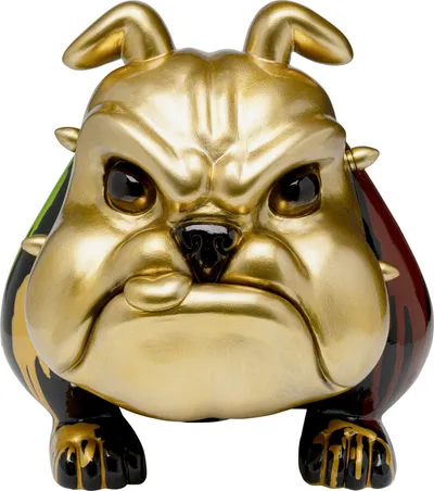 Figurka dekoracyjna MAD DOG 68 cm - złoty/kolorowy