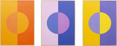Zestaw 3 obrazów MOON PHASE 40x30