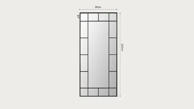 Lustro wiszące WINDOW 90x200 - czarny