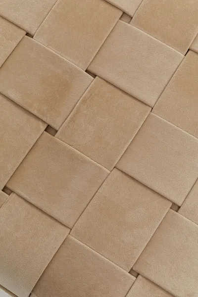 Zestaw dwóch puf WEAVE - beżowy