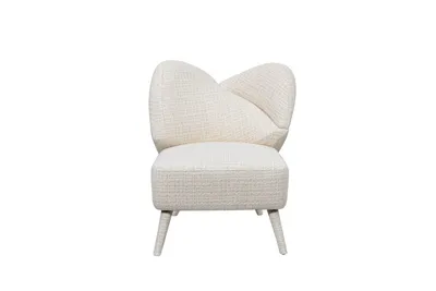 Fotel LEITH boucle - kremowy