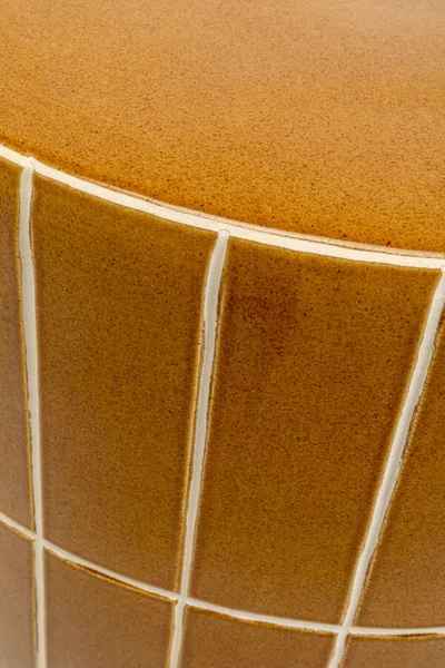 Stolik boczny okrągły BLISS TILE 42 cm - pomarańczowy