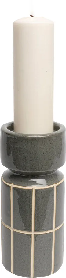 Świecznik BLISS TILE 25 cm - szary