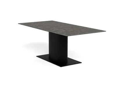 Stół z ceramicznym blatem MARBELLA 200x100 - czarny