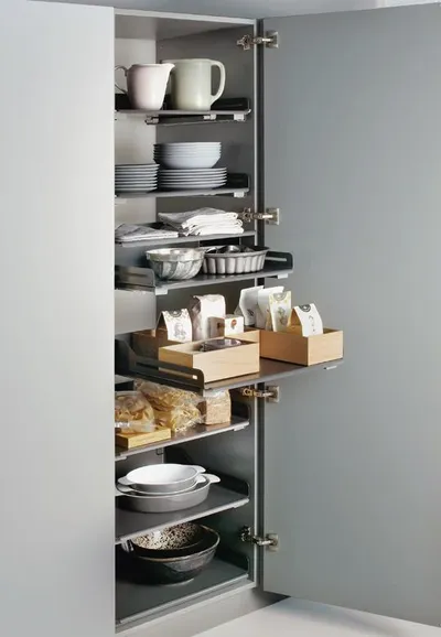 Półka wysuwana EXTENDO Libell 600 z prowadnicami/ antracyt PEKA