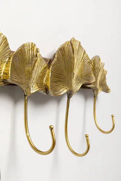 Wieszak ścienny GINKGO LEAF - złoty