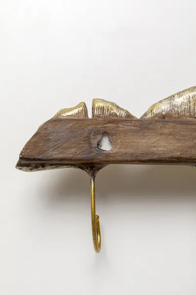 Wieszak ścienny GINKGO LEAF - złoty