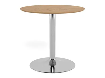 Stół okrągły IBIZA 70 cm - dąb/chrom
