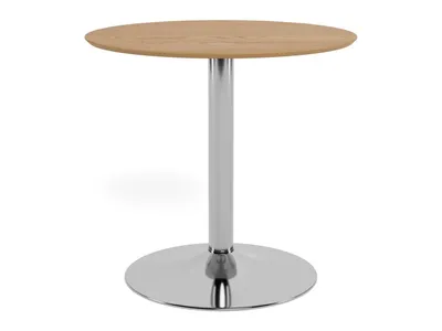 Stół okrągły IBIZA 70 cm - dąb/chrom