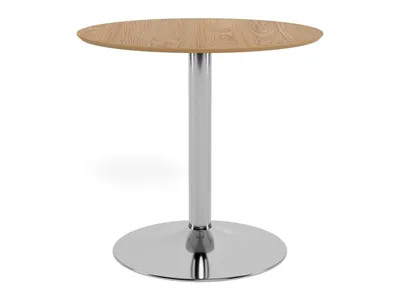 Stół okrągły IBIZA 70 cm - dąb/chrom