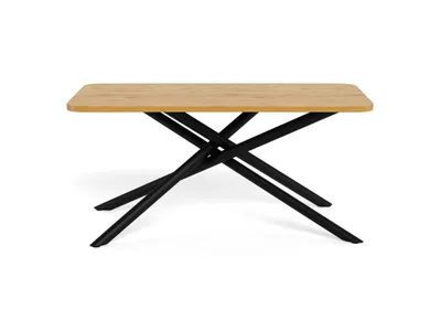 Levanto dining table Top melam. matt wild oak  Base steel matt black 160x90x75 cm
