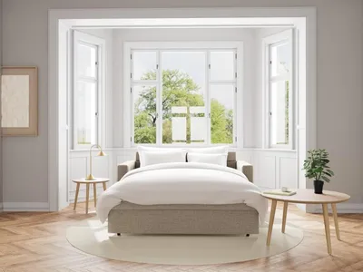Sofa rozkładana FLEURY - beżowy