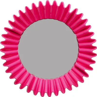 Lustro ścienne okrągłe HERMOSA 38 cm - różowy
