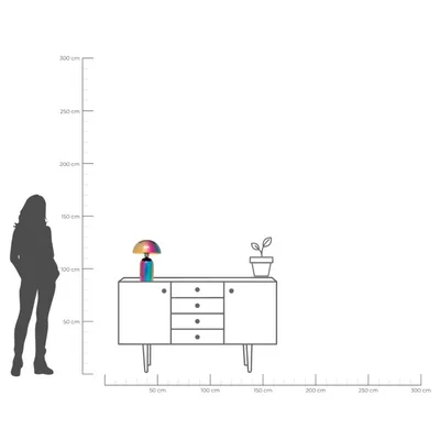 Lampa stołowa RAINBOW - wielokolorowy