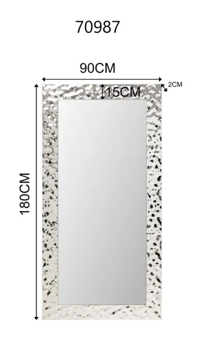Lustro ścienne CARINO 90x180 - srebrny