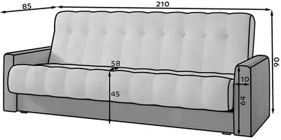 Sofa rozkładana GARETT - tkanina Monolith 85/Monolith 97