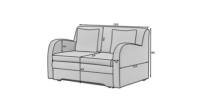 Sofa rozkładana 2-osobowa ARIO - tkanina Nube 03