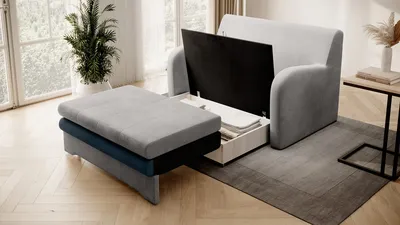 Sofa rozkładana 2-osobowa ARIO - Nube 03/Monolith 76
