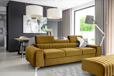 Sofa rozkładana 3-osobowa LAURENCE - tkanina Nube 45
