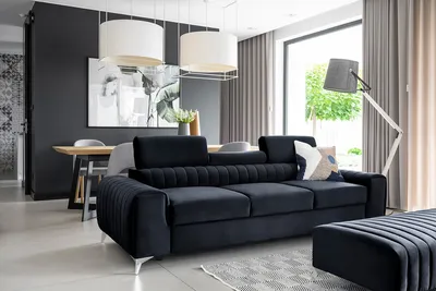 Sofa rozkładana 3-osobowa LAURENCE - tkanina Monolith 79