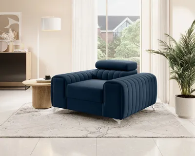 Fotel welurowy LAURENCE - tkanina Nube 40