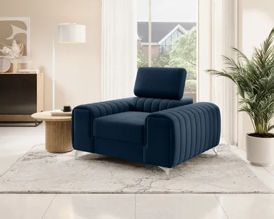 Fotel welurowy LAURENCE - tkanina Nube 40